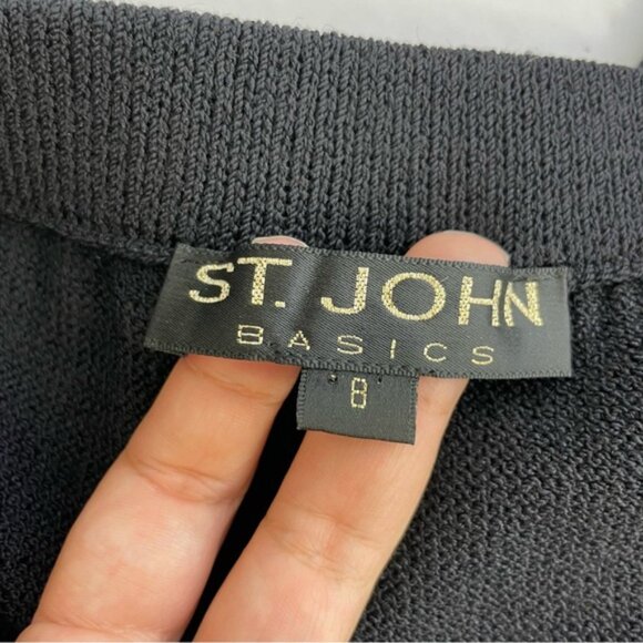 St. John‎ Basics Black Knit Mini Skirt - Picture 4 of 9